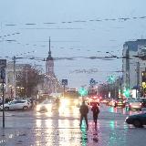Вечер. Вид с площади Мира на ул. Кирова